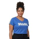 Blusa Feminina Brasil Plus Size Estampada Amarela Casual Confortável - Edição Limitada