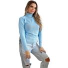 Blusa Feminina Cacharrel Gola Alta Inverno Com Elastano