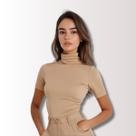 Blusa Feminina Cacharrel Justa Manga Curta Gola Alta Basica Blusa Feminina Cacharrel Justa Manga Curta Gola Alta Basica
