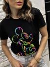 Blusa feminina camiseta personagem mickey disney manga curta