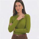 Blusa Feminina Canelada Manga Longa Venice Blusa Feminina Canelada Manga Longa Venice
