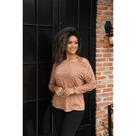 Blusa Feminina Canoa Manga Longa Estampada Animal Print