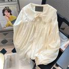 Blusa Feminina Casual com Gola de Renda Floral e Manga Comprida - Estilo Soltinho para Outono