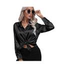 Blusa Feminina Casual de Cetim Multicolorida - Slim Fit, Elegante e Vintage