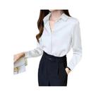 Blusa Feminina Casual de Manga Comprida - Gola Virada - Primavera/Outono