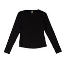 Blusa Feminina Cativa Manga Longa Canelada Preto