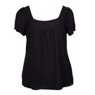 Blusa Feminina Cativa Plus Size Mangas Delicadas Preta