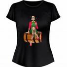 Blusa Feminina Chiquinha T -Shirt Camiseta Moda 100% Algodão P AO G2 PLUS SIZE