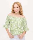 Blusa Feminina Ciganinha Folhas Manga 3/4 Marisa-16023 Blusa Feminina Ciganinha Folhas Manga 3/4 Marisa-16023