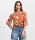 Blusa Feminina Ciganinha Infinita Cor Laranja