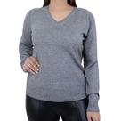 Blusa Feminina City Lady Tricot Plus Size Cinza - 658092 Blusa Feminina City Lady Tricot Plus Size Cinza - 658092