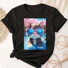 Blusa Feminina Coloridas Blusinhas Algodão Modinha gatinha curtindo