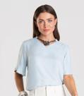 Blusa Feminina Com Colar Dianna Azul