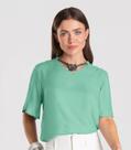 Blusa Feminina Com Colar Dianna Verde
