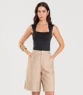 Blusa Feminina Com Decote Quadrado Dianna Preto