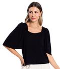 Blusa Feminina Com Manga Ampla Rovitex Preto