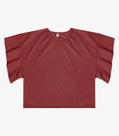 Blusa Feminina Com Manga Franzida Infinita Cor Vermelho