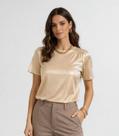 Blusa Feminina Com Recorte Franzido Infinita Cor Bege