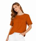 Blusa Feminina Com Recortes Frontais Infinita Cor Marrom