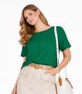 Blusa Feminina Com Recortes Frontais Infinita Cor Verde