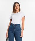 Blusa Feminina Cotton Leve Básica Rovitex Branco Blusa Feminina Cotton Leve Básica Rovitex Branco