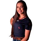 Blusa Feminina Country Basica Azul Marinho Zoe