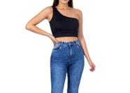 Blusa Feminina Cropedd Alça Mula Manca Modinha Verão