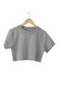 Blusa feminina cropped moletinho manga curta corte a fio Blusa feminina cropped moletinho manga curta corte a fio