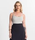 Blusa Feminina De Alça Poliamida Style Box Cinza Blusa Feminina De Alça Poliamida Style Box Cinza