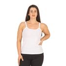 Blusa Feminina de Alça Regata Canelada P ao GG 30-A