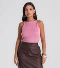 Blusa Feminina De Alça Shine Endless Rosa