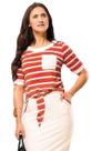 Blusa Feminina de Lurex com Amarração Sorenzza Blusa Feminina de Lurex com Amarração Sorenzza