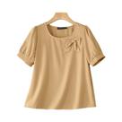 Blusa Feminina De Verão OL Para Trabalho ZANZEA, Elegante, Manga Curta, Cor Sólida, Túnica, Gola