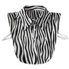 Blusa feminina destacável com estampa de zebra falsa