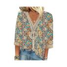 Blusa Feminina Elegante De Manga Longa Solta, Moda Casual Para Fim De Semana E Feriados Blusa Feminina Elegante De Manga Longa Solta, Moda Casual Para Fim De Semana E Feriados