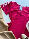 Blusa feminina elegante manga curta tamanho m cor rosa Blusa feminina elegante manga curta tamanho m cor rosa