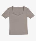 Blusa Feminina Em Canelado de Poliamida Veev Marrom