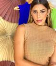 Blusa Feminina Em LInho Bege,Tamanho Unico Blusa Feminina Em LInho Bege,Tamanho Unico