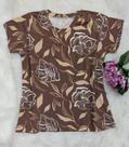 Blusa Feminina Em Malha Gola Redonda Flores 336012