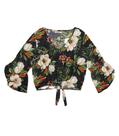 Blusa Feminina Estampa Floral Endless Preto