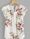 Blusa feminina estampa floral tamanho médio