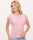 Blusa Feminina Estampa Flores Manga Curta Marisa-03016