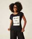 Blusa Feminina Estampa Frase Manga Curta Marisa-44044