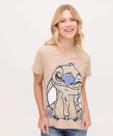 Blusa Feminina Estampa Stitch Manga Curta Disney-07063 Blusa Feminina Estampa Stitch Manga Curta Disney-07063