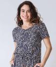 Blusa Feminina Estampada Manga Curta Marisa Azul-58443