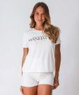Blusa Feminina Estampada Manga Curta Marisa Off White-17043