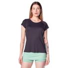 Blusa Feminina Estilo do Corpo de Poliamida Preto