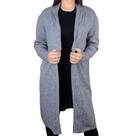 Blusa Feminina Facinelli By Mooncity Cardigan Longo Tricot Cinza - 651005