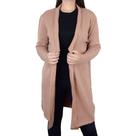 Blusa Feminina Facinelli By Mooncity Cardigan Longo Tricot Marrom Camel - 651005