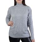 Blusa Feminina Facinelli By Mooncity Tricot Cinza - 650951 Blusa Feminina Facinelli By Mooncity Tricot Cinza - 650951